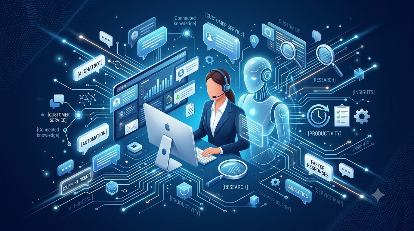 AI and Customer Service with AI assistants and human support