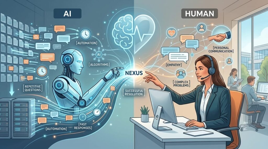 AI and human collaboration in customer service