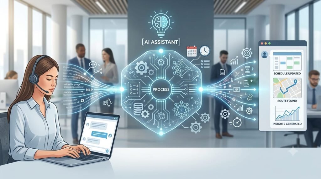 How an AI assistant processes user requests