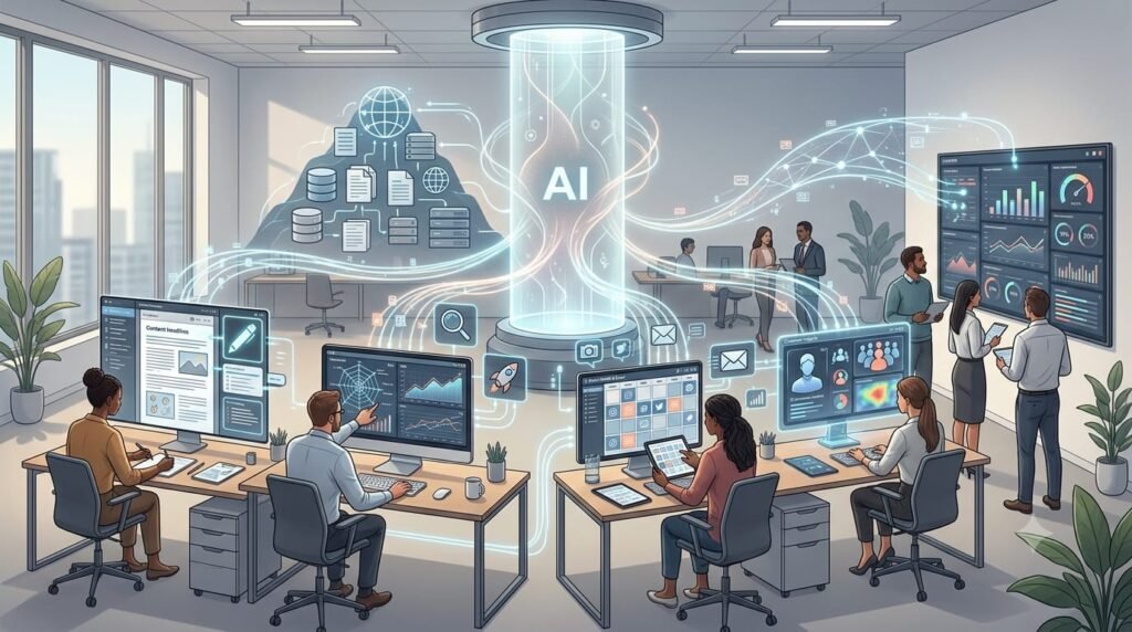 AI tools supporting different marketing activities