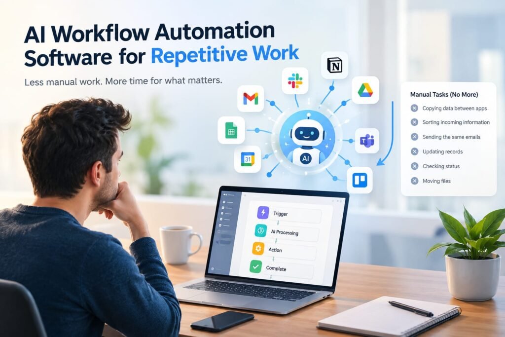AI workflow automation software for repetitive work