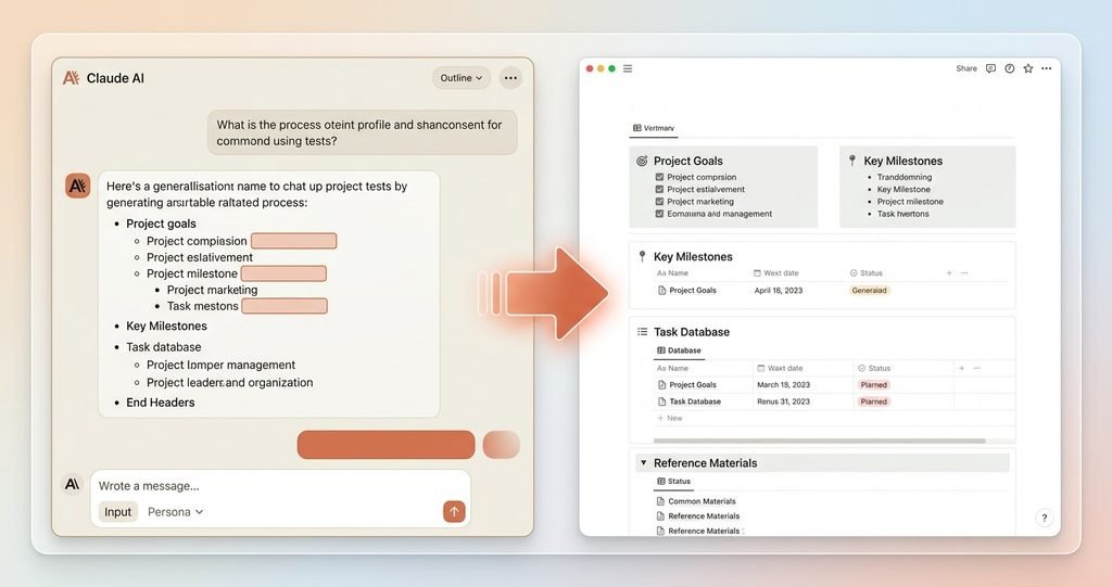 Claude AI writing Notion page content