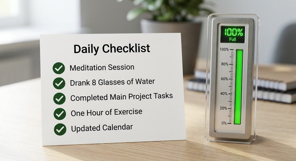 Claude prompt checklist and usage meter
